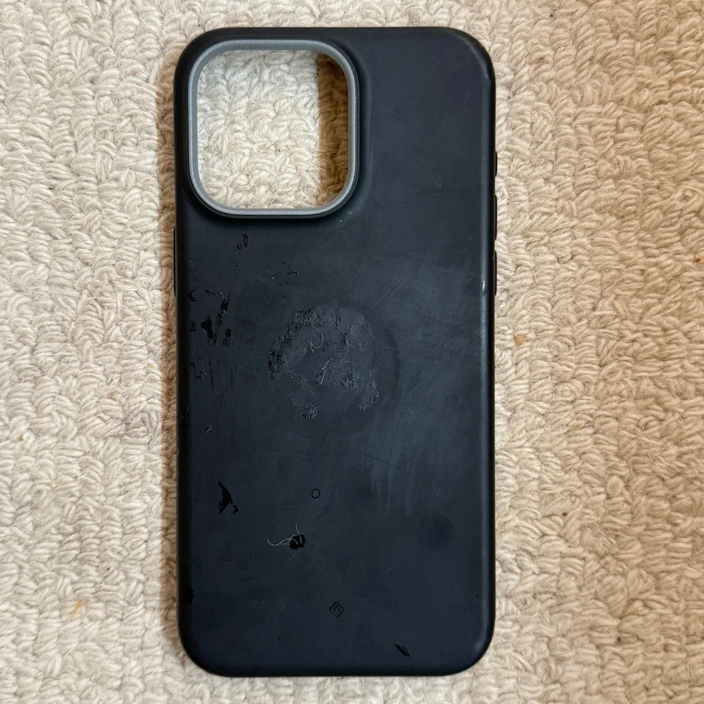 Caseology Black Silicone iPhone 15 Pro Max Phone Case